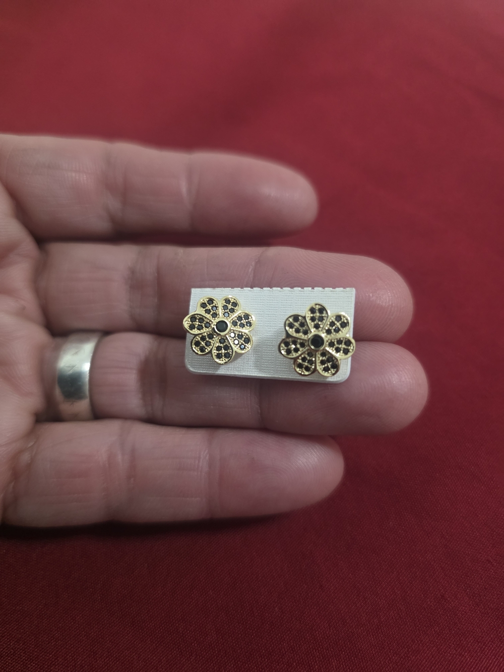 Gold plated  Floral Stud Earrings - Women Jewelry